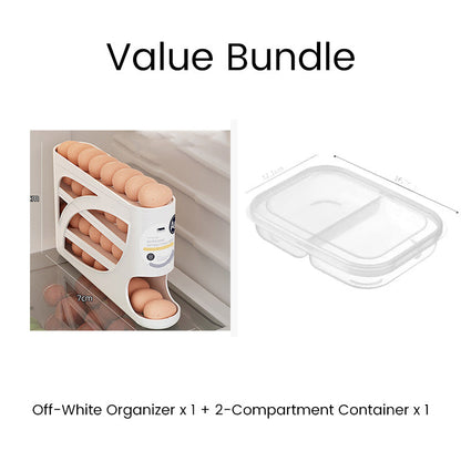 🥚 2026 Sale — Over 22,500 Sold! 🧊 Space-Saving Fridge Egg Storage Organizer – Gravity-Fed Auto Roll, 30-Egg Capacity & Slim Door-Fit Design 🏠