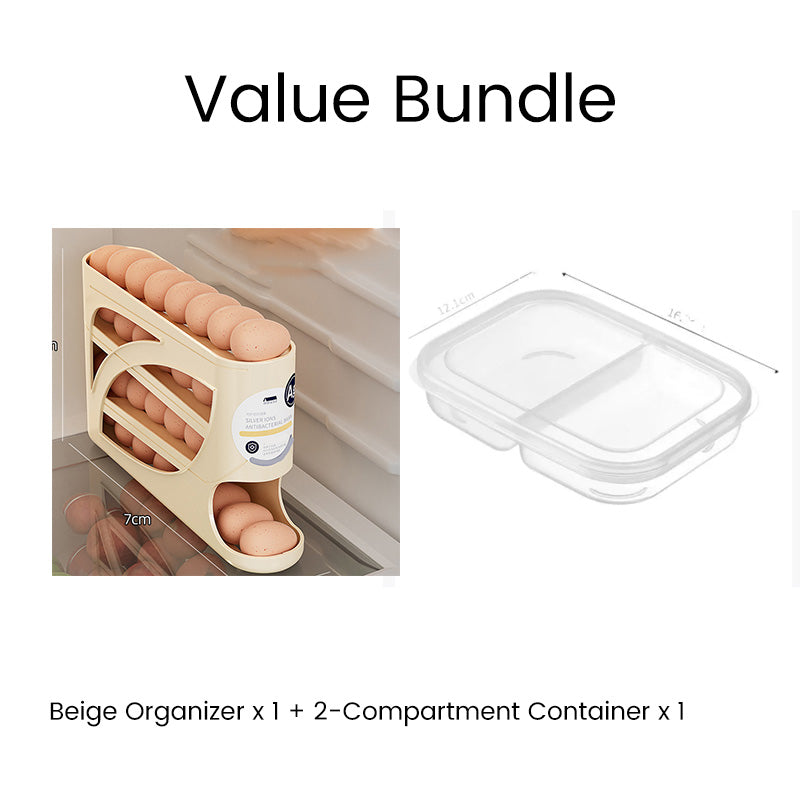 🥚 2026 Sale — Over 22,500 Sold! 🧊 Space-Saving Fridge Egg Storage Organizer – Gravity-Fed Auto Roll, 30-Egg Capacity & Slim Door-Fit Design 🏠