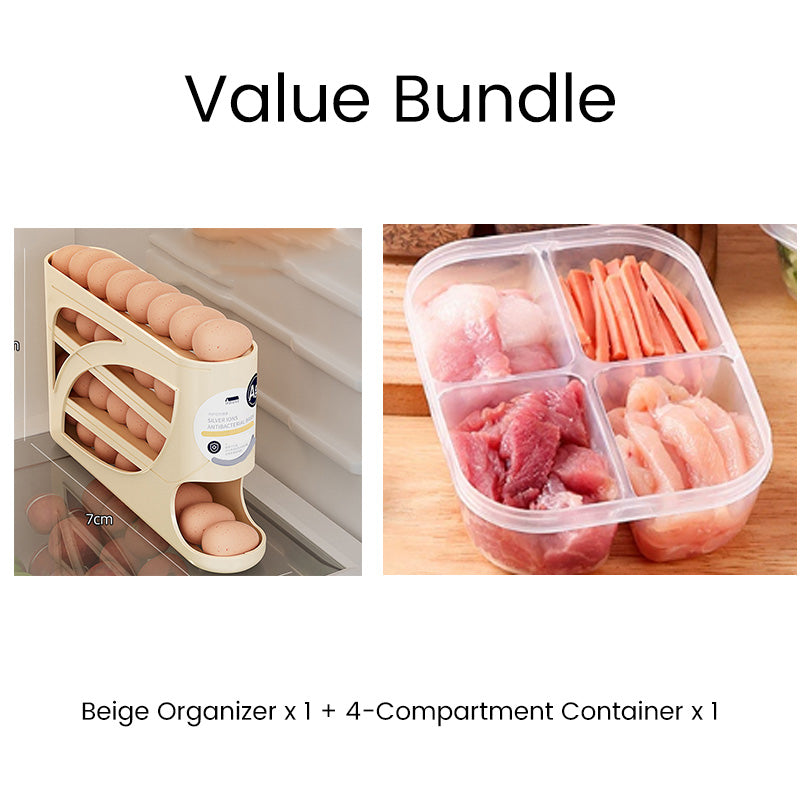🥚 2026 Sale — Over 22,500 Sold! 🧊 Space-Saving Fridge Egg Storage Organizer – Gravity-Fed Auto Roll, 30-Egg Capacity & Slim Door-Fit Design 🏠