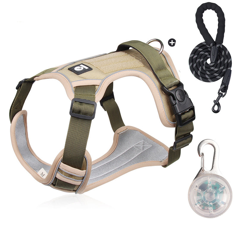 📢📢50% OFF !! ⏰No Pull Dog Harness with Leash & Collar LED