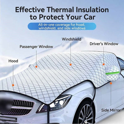 💥Car Windshield Snow Cover – All‑season, multi‑layer. Covers hood, glass & side windows. Strong straps, no slipping! 🚙💨