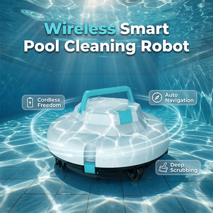 🌊Pool Cleaning Robot | Cordless · Powerful Suction · Smart Navigation · One-Touch Start · Easy-to-Remove Filter Basket🏖️