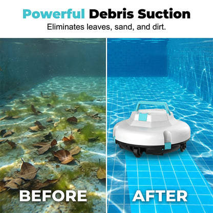 🌊Pool Cleaning Robot | Cordless · Powerful Suction · Smart Navigation · One-Touch Start · Easy-to-Remove Filter Basket🏖️