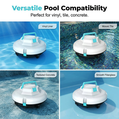 🌊Pool Cleaning Robot | Cordless · Powerful Suction · Smart Navigation · One-Touch Start · Easy-to-Remove Filter Basket🏖️