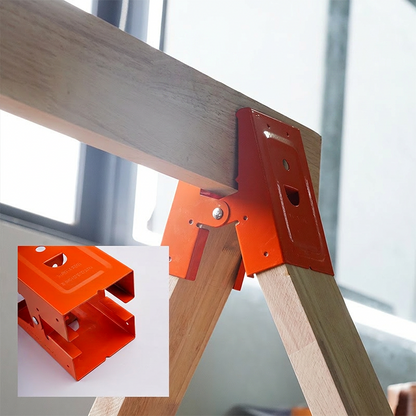 🛠️ 50% OFF NOW! 🔩 Heavy-Duty Sawhorse Bracket with Down Clamp – Galvanized steel, foldable & secure locking – perfect for job sites, workshops or DIY projects 🛠️