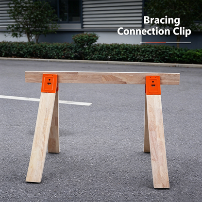 🛠️ 50% OFF NOW! 🔩 Heavy-Duty Sawhorse Bracket with Down Clamp – Galvanized steel, foldable & secure locking – perfect for job sites, workshops or DIY projects 🛠️