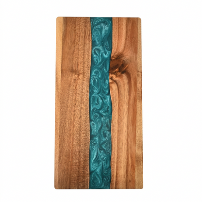 Artistic Wood and Resin Kitchen Charcuterie Board