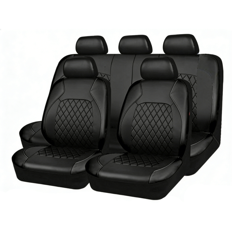 🎉 2026 Sale — 🔥Over 50,000 Sold 🚗 9-Piece Quilted Faux Leather Seat Covers – Car Interior Accessory ⏰