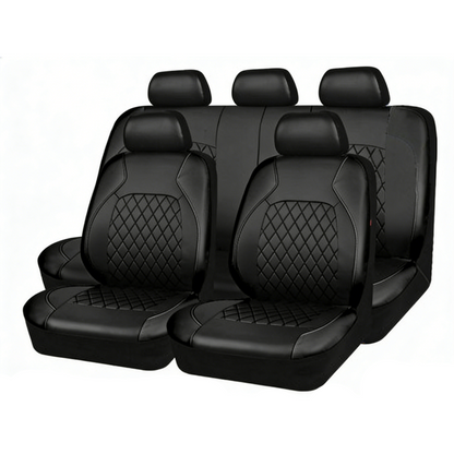 🎉 2026 Sale — 🔥Over 50,000 Sold 🚗 9-Piece Quilted Faux Leather Seat Covers – Car Interior Accessory ⏰