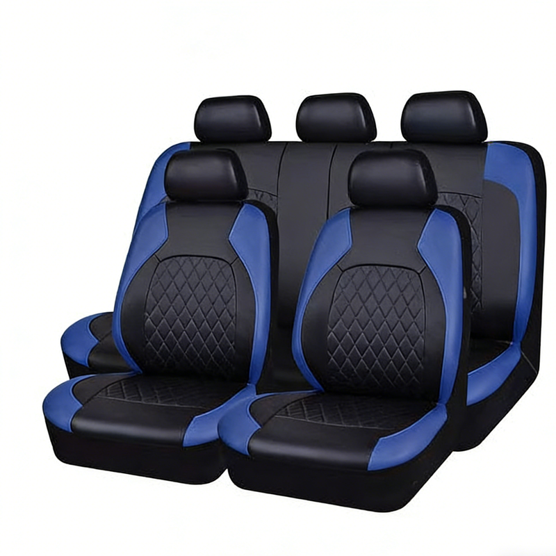 🎉 2026 Sale — 🔥Over 50,000 Sold 🚗 9-Piece Quilted Faux Leather Seat Covers – Car Interior Accessory ⏰