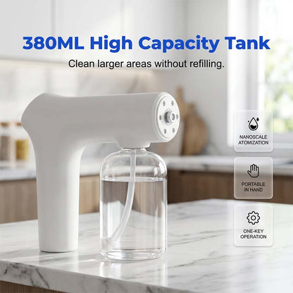 🦠 Cordless Nano Atomizer – Touchless Disinfecting, Blue Light – For Home, Office & Car 🏠