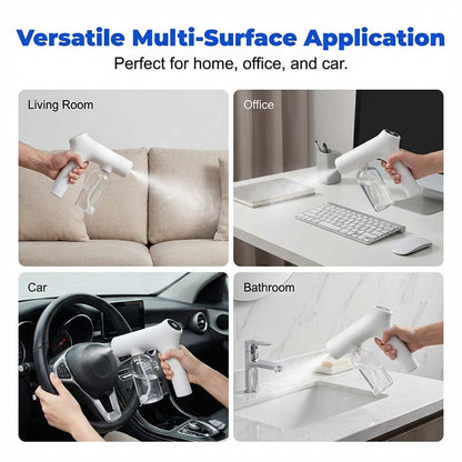 🦠 Cordless Nano Atomizer – Touchless Disinfecting, Blue Light – For Home, Office & Car 🏠
