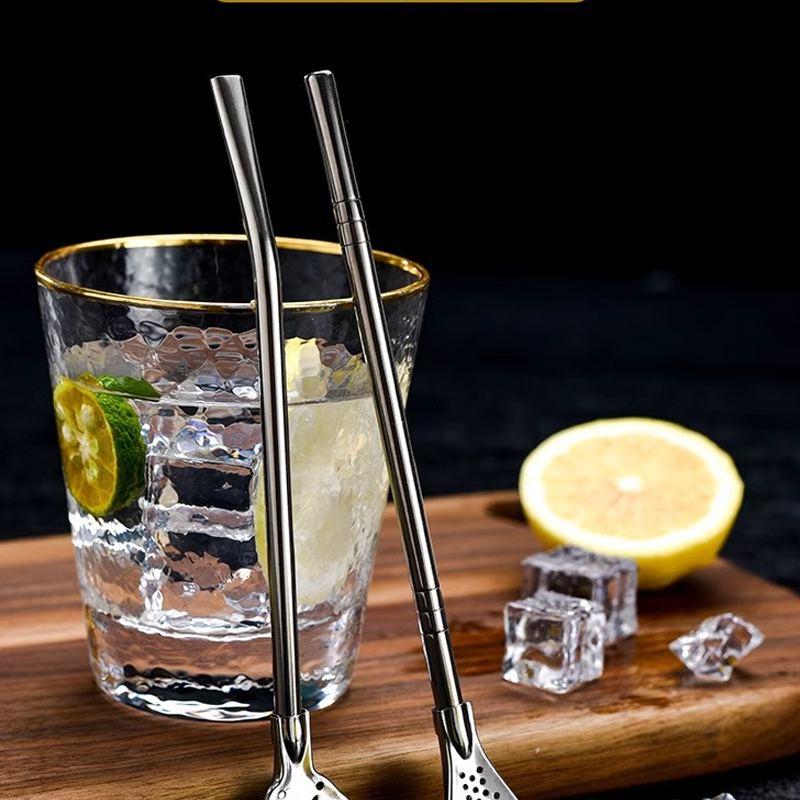 🥤 LIMITED TIME 50% OFF! 🥄 304 Stainless Steel 2-in-1 Straw Spoon – Drink Straw & Stirring Spoon Combo, Detachable Design & Eco-Friendly Reusable ✨