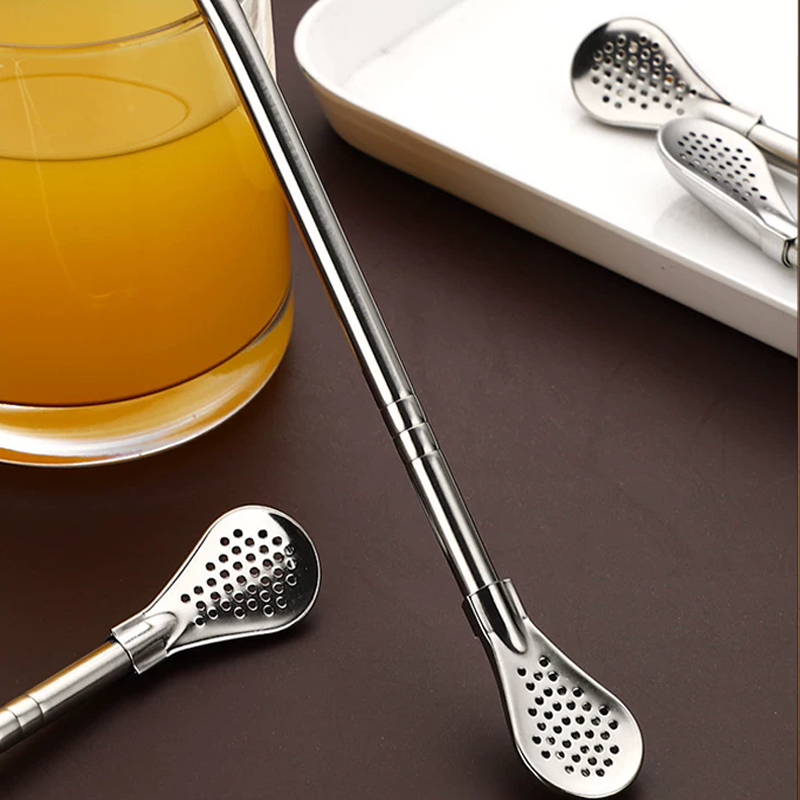 🥤 LIMITED TIME 50% OFF! 🥄 304 Stainless Steel 2-in-1 Straw Spoon – Drink Straw & Stirring Spoon Combo, Detachable Design & Eco-Friendly Reusable ✨
