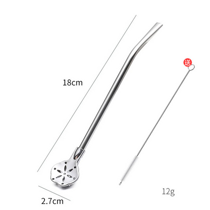 🥤 LIMITED TIME 50% OFF! 🥄 304 Stainless Steel 2-in-1 Straw Spoon – Drink Straw & Stirring Spoon Combo, Detachable Design & Eco-Friendly Reusable ✨