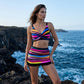 Women's Striped Two-Piece Swimsuit