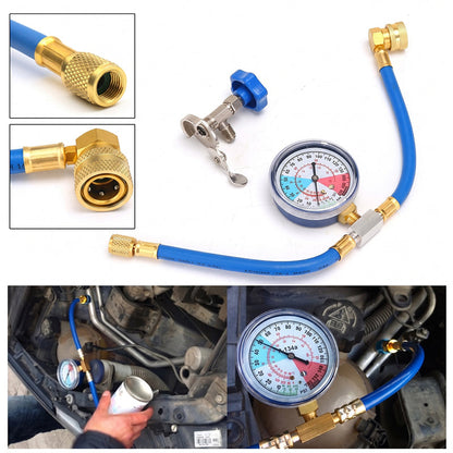 🚗 50% OFF NOW!❄️ R134a AC Refrigerant Charging Hose with Gauge – Universal & Easy DIY Tool 🔧