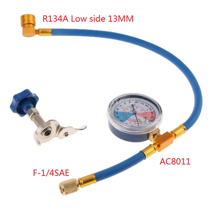 🚗 50% OFF NOW!❄️ R134a AC Refrigerant Charging Hose with Gauge – Universal & Easy DIY Tool 🔧