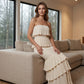 Women’s Strapless Tiered Ruffle Smocked Dress