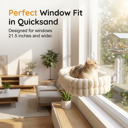 🐱 50% OFF! ✨ 90° Foldable Cat Window Perch Hammock – Heavy-Duty Suction Cups Hold Up to 18kg, Ultra-Soft Removable & Washable Cover – Panoramic Sunbathing Spot for Your Feline ☀️