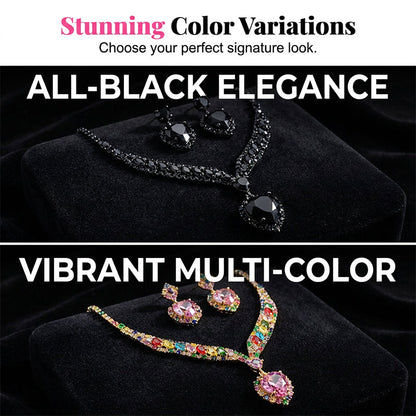 💎Last✨ Sparkling Heart Jewelry Set –Including Necklace & Earrings, Elegant, Lightweight 💖