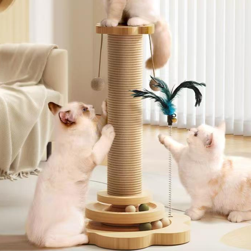 🏆LAST DAY SALE 50% OFF🔥Multifunctional Cat Activity Center with Scratcher and Toys