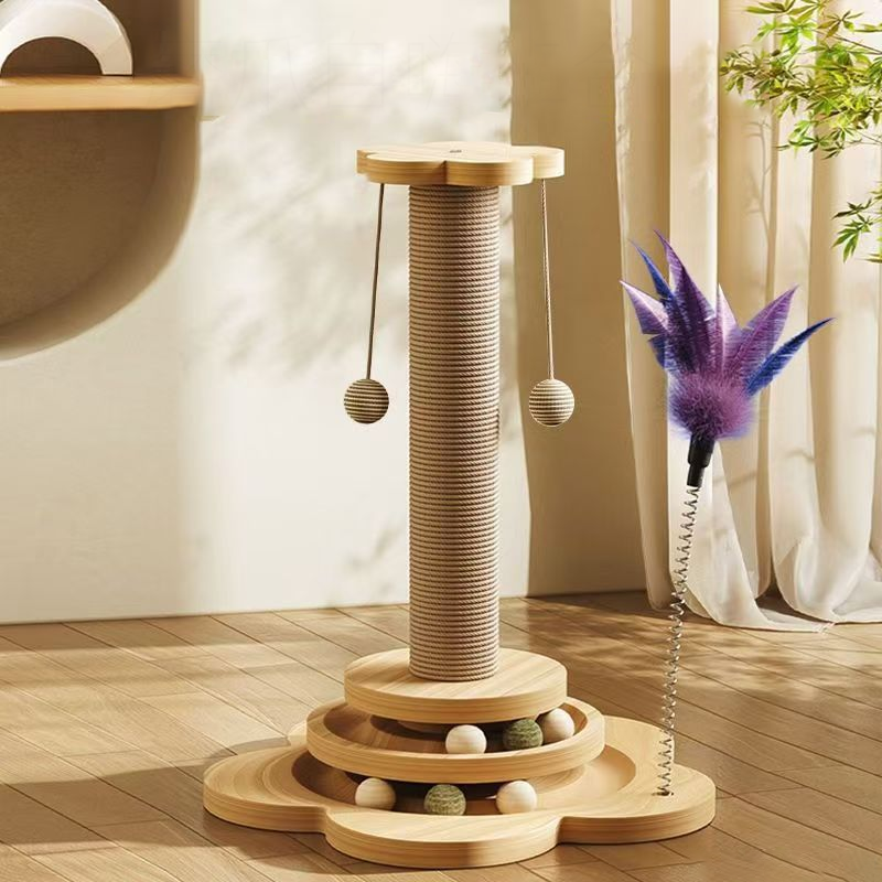 🏆LAST DAY SALE 50% OFF🔥Multifunctional Cat Activity Center with Scratcher and Toys