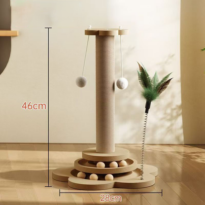 🏆LAST DAY SALE 50% OFF🔥Multifunctional Cat Activity Center with Scratcher and Toys