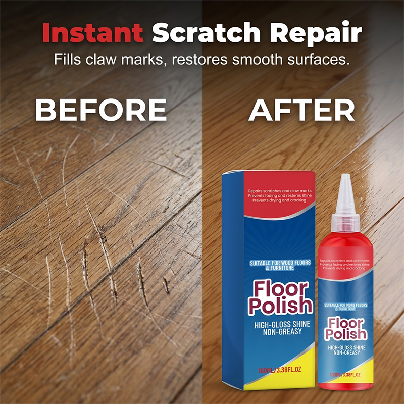 ⏰ Floor Polish – Scratch Repair, Non-Greasy, Long-Lasting 🔧