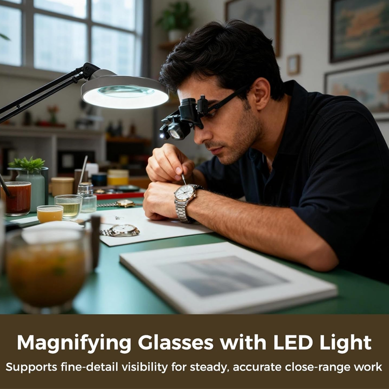 ⏳Time-Limited Special⏰Still Squinting at Small Print? This Rechargeable LED Magnifier Frees Your Hands. Half Price Today