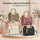 👜 LIMITED-TIME 50% OFF! ✨ Women's V-Stitched Satchel – Gold Hardware, Multi-Compartment, Top-Handle 🌸