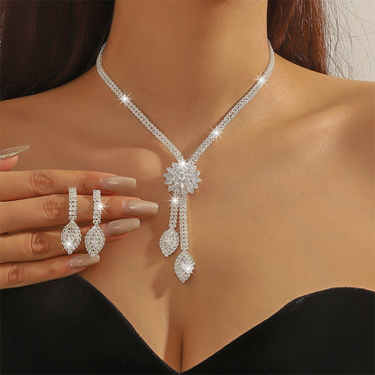 🎉 2026 Sale — Over 31,900 Sold! ⏳Luxury Floral Cubic Zirconia Jewelry Set | Elegant Matching Gift Jewellery 💎