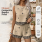 Women's Bohemian Print Sleeveless Top & Shorts Set