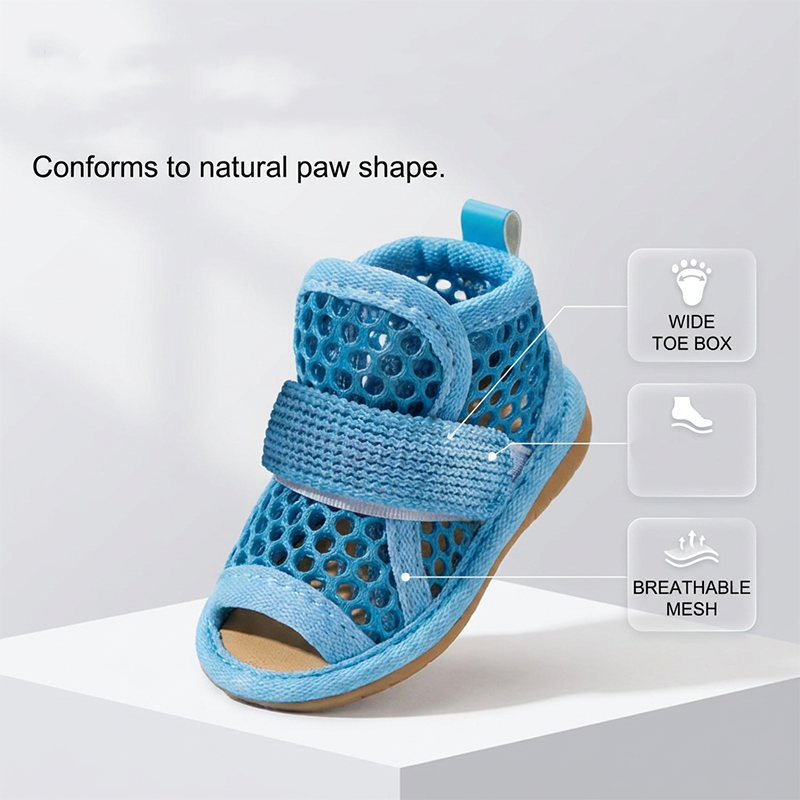 🐾☀️ 50% OFF! 🐕Lightweight Mesh Anti-Slip Pet Dog Boots – Breathable Summer Sandals for All Terrain Use