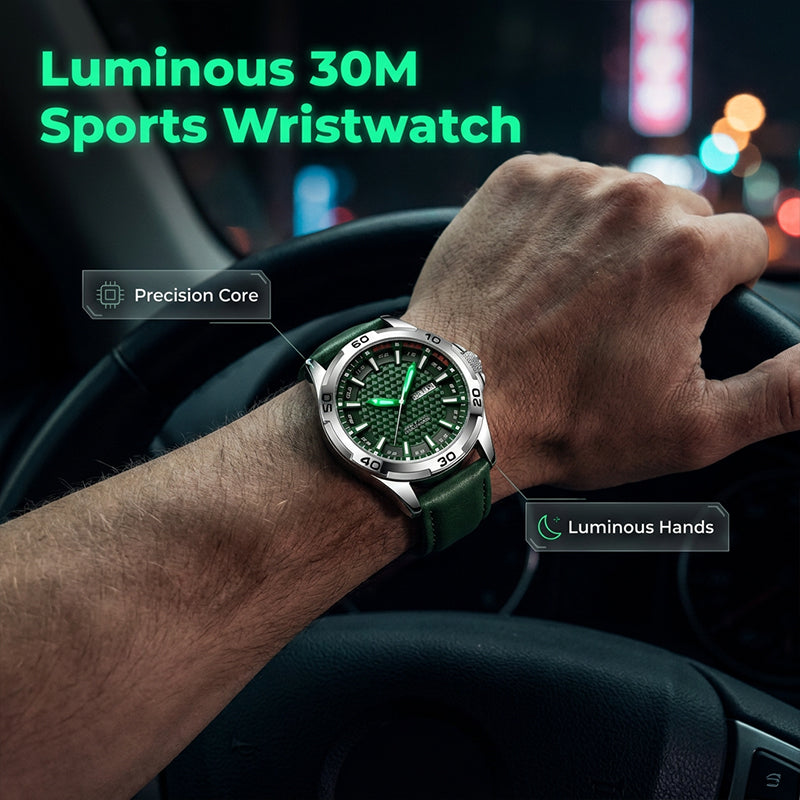 ⌚LIMITED-TIME50% OFF!💥Men's Luminous Quartz 30M Sports Wristwatch – 3D Geometric Dial, Anti-Scratch, Water Resistant ✨