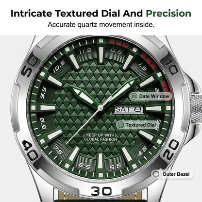 ⌚LIMITED-TIME50% OFF!💥Men's Luminous Quartz 30M Sports Wristwatch – 3D Geometric Dial, Anti-Scratch, Water Resistant ✨