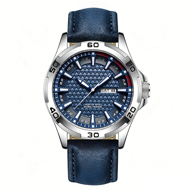 ⌚LIMITED-TIME50% OFF!💥Men's Luminous Quartz 30M Sports Wristwatch – 3D Geometric Dial, Anti-Scratch, Water Resistant ✨