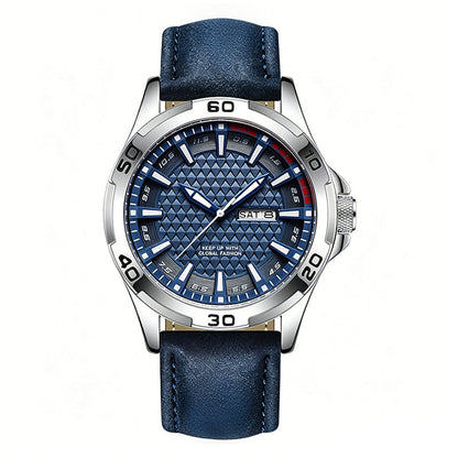 ⌚LIMITED-TIME50% OFF!💥Men's Luminous Quartz 30M Sports Wristwatch – 3D Geometric Dial, Anti-Scratch, Water Resistant ✨