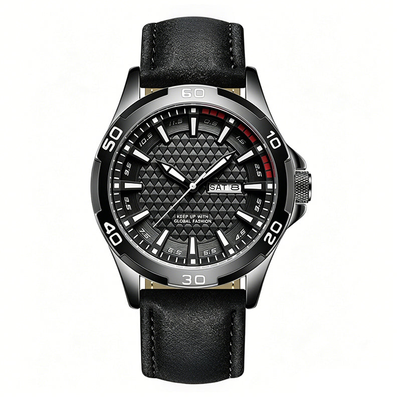 ⌚LIMITED-TIME50% OFF!💥Men's Luminous Quartz 30M Sports Wristwatch – 3D Geometric Dial, Anti-Scratch, Water Resistant ✨