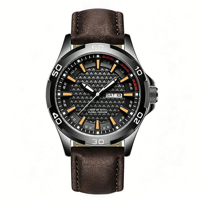 ⌚LIMITED-TIME50% OFF!💥Men's Luminous Quartz 30M Sports Wristwatch – 3D Geometric Dial, Anti-Scratch, Water Resistant ✨
