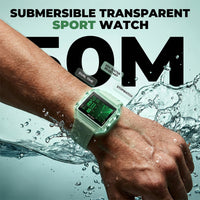 ⏳🔥LIMITED-TIME 50% OFF! ⏰Waterproof Transparent Digital Watch – 50M Rating, Luminous Display, Hybrid Time ✨