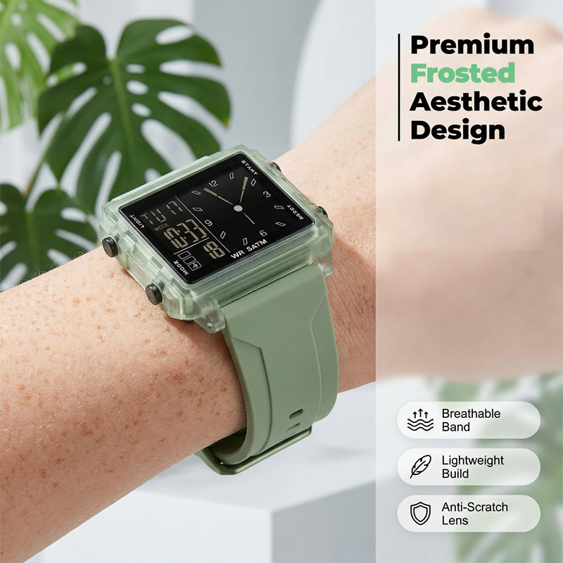 ⏳🔥LIMITED-TIME 50% OFF! ⏰Waterproof Transparent Digital Watch – 50M Rating, Luminous Display, Hybrid Time ✨