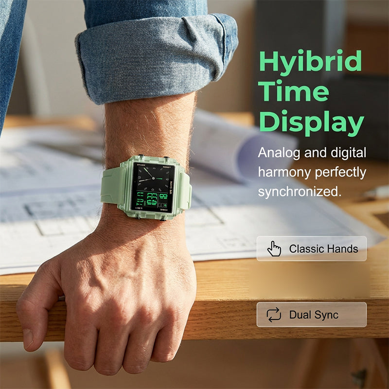 ⏳🔥LIMITED-TIME 50% OFF! ⏰Waterproof Transparent Digital Watch – 50M Rating, Luminous Display, Hybrid Time ✨