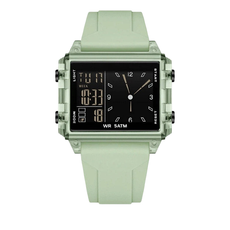 ⏳🔥LIMITED-TIME 50% OFF! ⏰Waterproof Transparent Digital Watch – 50M Rating, Luminous Display, Hybrid Time ✨