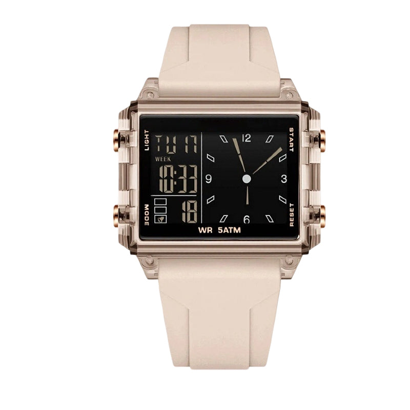 ⏳🔥LIMITED-TIME 50% OFF! ⏰Waterproof Transparent Digital Watch – 50M Rating, Luminous Display, Hybrid Time ✨