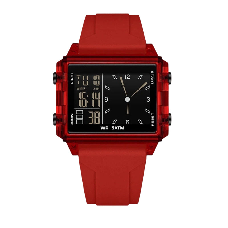 ⏳🔥LIMITED-TIME 50% OFF! ⏰Waterproof Transparent Digital Watch – 50M Rating, Luminous Display, Hybrid Time ✨