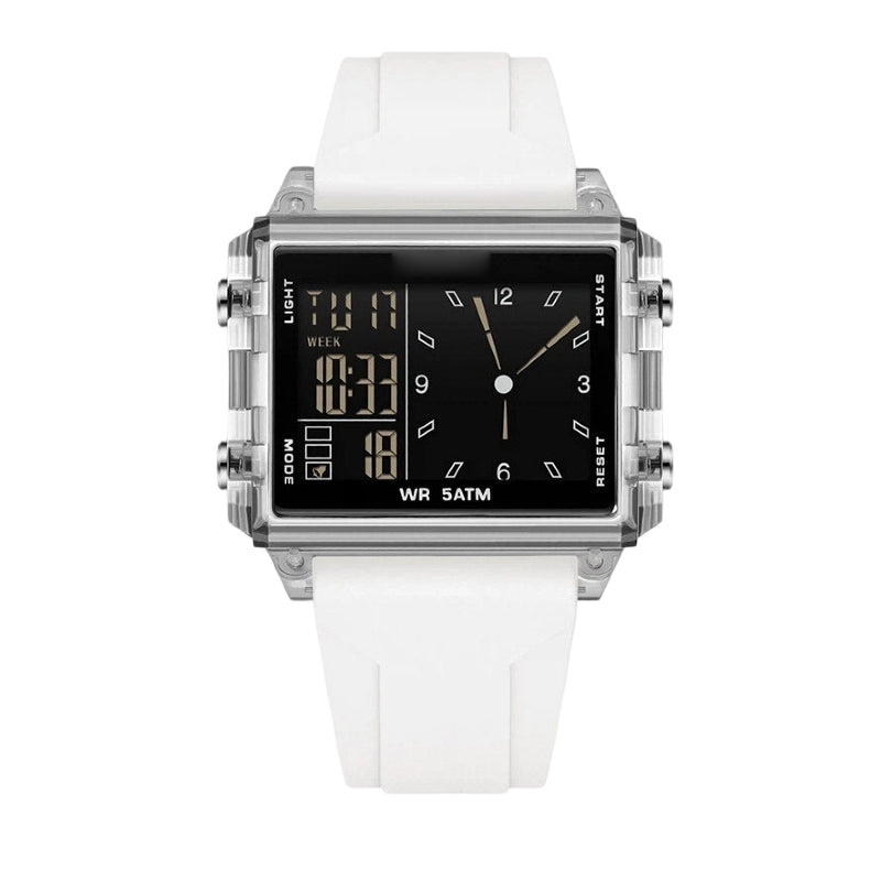 ⏳🔥LIMITED-TIME 50% OFF! ⏰Waterproof Transparent Digital Watch – 50M Rating, Luminous Display, Hybrid Time ✨