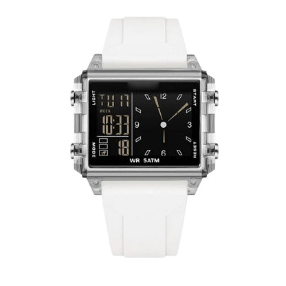 ⏳🔥LIMITED-TIME 50% OFF! ⏰Waterproof Transparent Digital Watch – 50M Rating, Luminous Display, Hybrid Time ✨