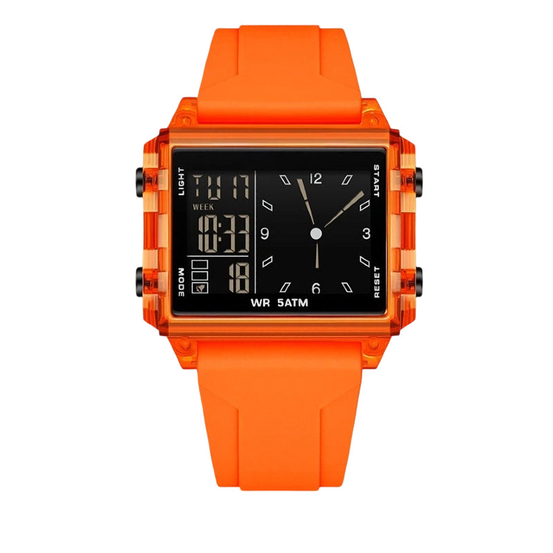 ⏳🔥LIMITED-TIME 50% OFF! ⏰Waterproof Transparent Digital Watch – 50M Rating, Luminous Display, Hybrid Time ✨
