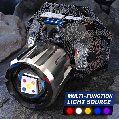 🔦 5-Color LED Sensor Headlamp: UV, White, Yellow, Blue, Red, Motion Sensor, 5 Light Modes